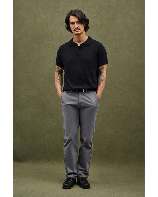 Maglione Blu Marino A Maniche Corte E Con Colletto A Polo E Logo Rigby Go di POLO CLUB in Multicolor da Uomo
