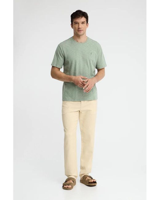 Maglietta Verde Pallido A Maniche Corte E Fit Ampio Con Logo Rigby Go di POLO CLUB in Natural da Uomo