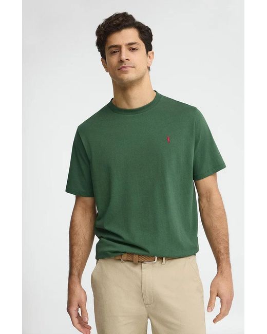 Maglietta Verde Bottiglia A Maniche Corte E Ricamo Rigby Go di POLO CLUB in Green da Uomo