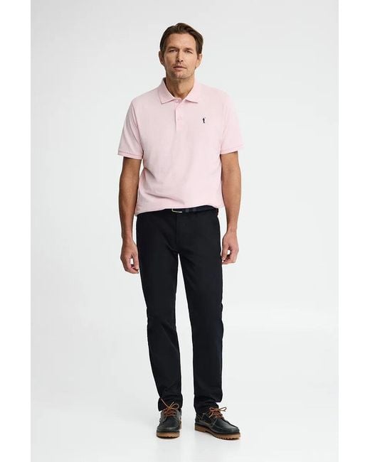Polo Rosa A Maniche Corte Con Logo Ricamato Rigby Go di POLO CLUB in Pink da Uomo