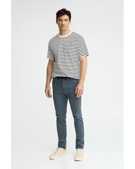 Polo A Righe Ecrù E Blu Marino Fit Ampio Con Logo Rigby Go di POLO CLUB in White da Uomo