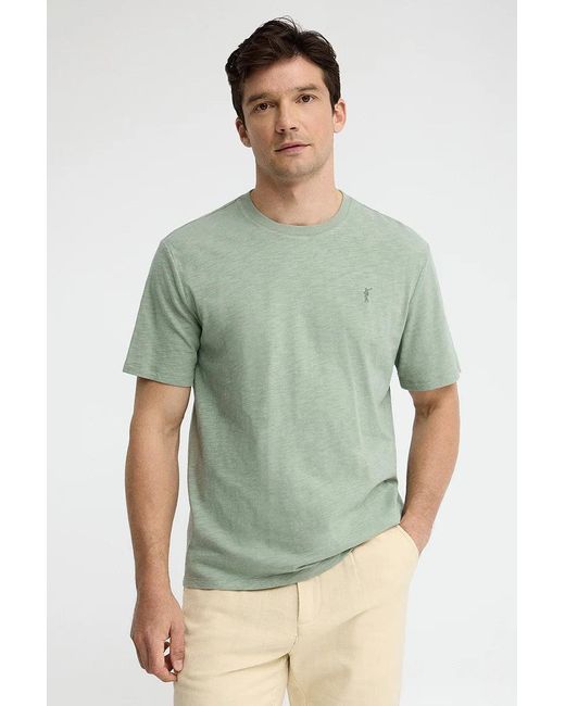 Maglietta Verde Pallido A Maniche Corte E Fit Ampio Con Logo Rigby Go di POLO CLUB in Natural da Uomo