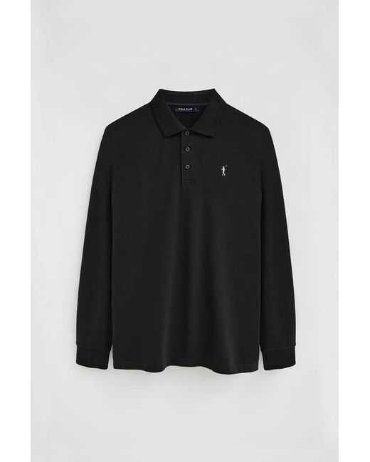 Polo Nera A Maniche Corte, Regular Fit Con Ricamo Rigby Go di POLO CLUB in Black da Uomo