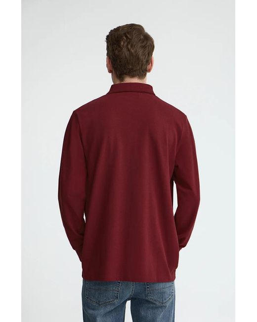 Polo Granata A Maniche Lunghe, Regular Fit Con Ricamo Rigby Go di POLO CLUB in Green da Uomo