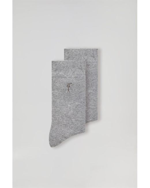 Pack Di Due Paia Di Calzini Grigi Con Logo Rigby Go di POLO CLUB in Gray da Uomo