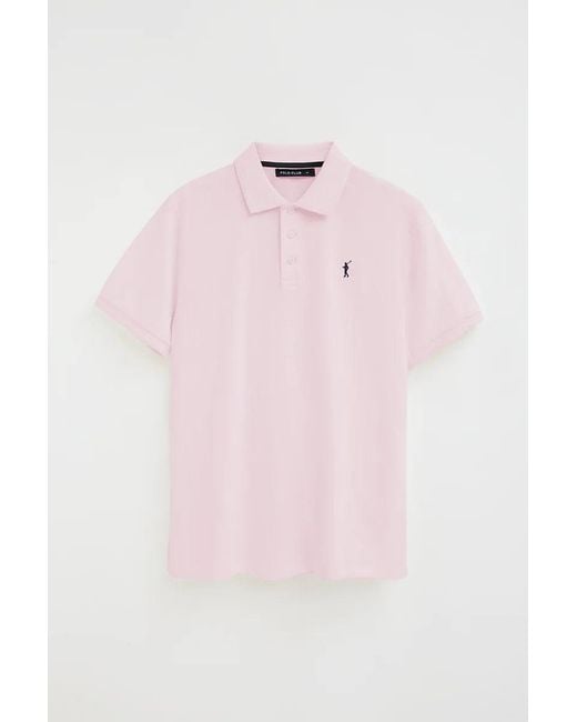 Polo Rosa A Maniche Corte Con Logo Ricamato Rigby Go di POLO CLUB in Pink da Uomo