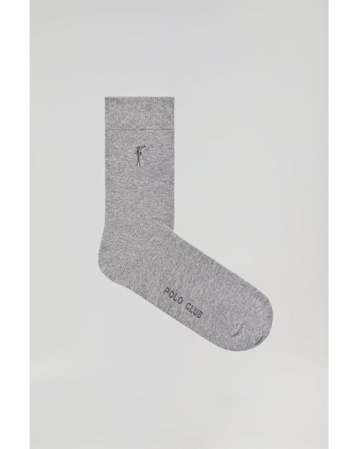 Pack Di Due Paia Di Calzini Grigi Con Logo Rigby Go di POLO CLUB in Gray da Uomo