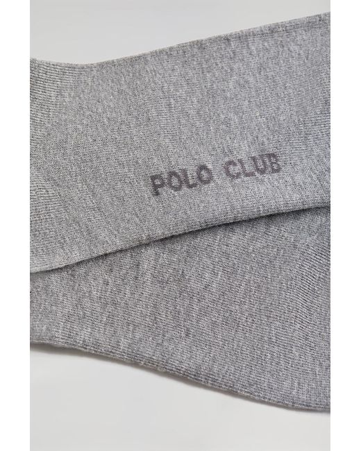 Pack Di Due Paia Di Calzini Grigi Con Logo Rigby Go di POLO CLUB in Gray da Uomo