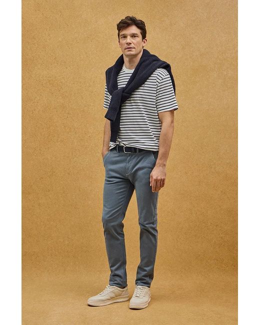 Polo A Righe Ecrù E Blu Marino Fit Ampio Con Logo Rigby Go di POLO CLUB in White da Uomo