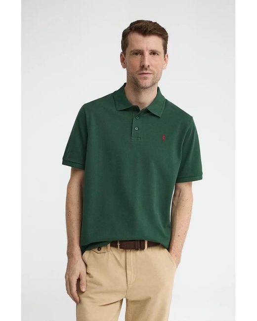 Polo Verde Bottiglia A Maniche Corte Con Logo Ricamato Rigby Go di POLO CLUB in Green da Uomo