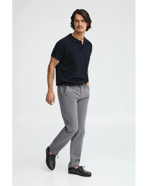 Maglione Blu Marino A Maniche Corte E Con Colletto A Polo E Logo Rigby Go di POLO CLUB in Multicolor da Uomo