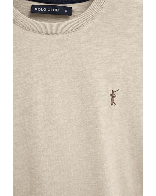 Maglietta A Maniche Corte E Fit Ampio Con Logo Rigby Go di POLO CLUB in Blue da Uomo