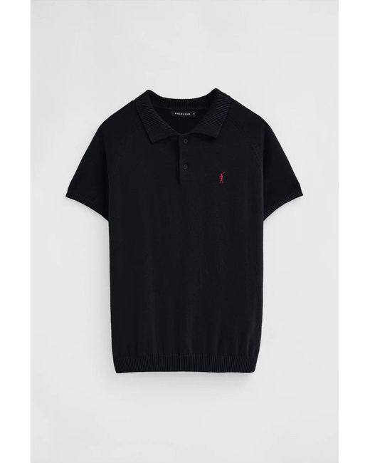 Maglione Blu Marino A Maniche Corte E Con Colletto A Polo E Logo Rigby Go di POLO CLUB in Multicolor da Uomo