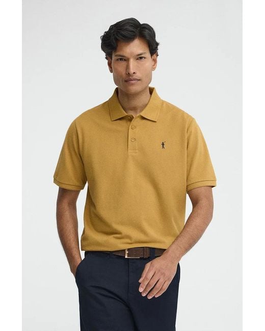 Polo Senape A Maniche Corte Con Logo Ricamato Rigby Go di POLO CLUB in Multicolor da Uomo
