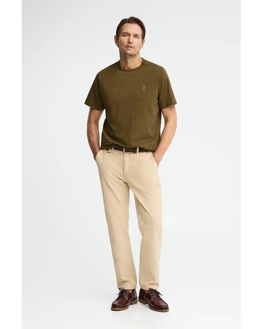 Maglietta Kaki Scuro A Maniche Corte E Ricamo Rigby Go di POLO CLUB in Green da Uomo