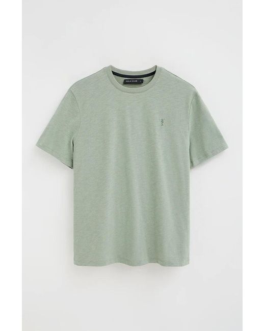 Maglietta Verde Pallido A Maniche Corte E Fit Ampio Con Logo Rigby Go di POLO CLUB in Natural da Uomo