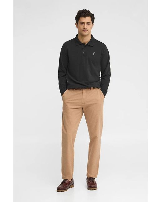 Polo Nera A Maniche Corte, Regular Fit Con Ricamo Rigby Go di POLO CLUB in Black da Uomo