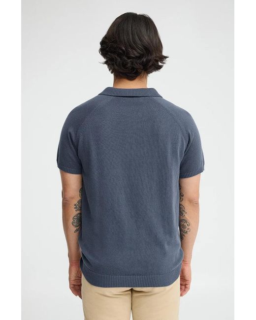 Maglione Blu Denim A Maniche Corte E Con Colletto A Polo E Logo Rigby Go di POLO CLUB in Green da Uomo