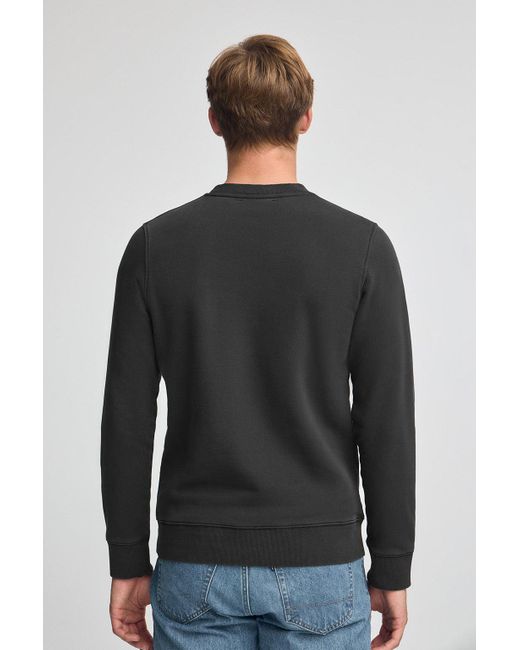 Felpa Nera Effetto Slavato Con Logo Rigby Go di POLO CLUB in Black da Uomo