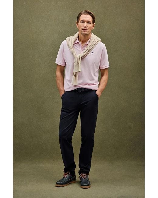 Polo Rosa A Maniche Corte Con Logo Ricamato Rigby Go di POLO CLUB in Pink da Uomo
