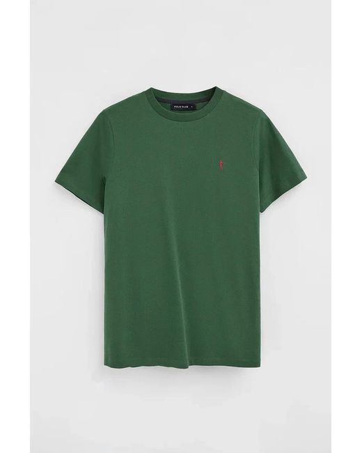 Maglietta Verde Bottiglia A Maniche Corte E Ricamo Rigby Go di POLO CLUB in Green da Uomo
