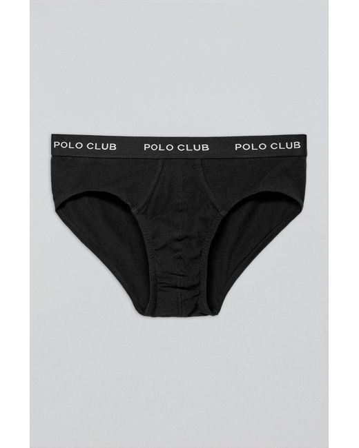 Pack Di Due Slip Neri Con Particolare di POLO CLUB in Black da Uomo