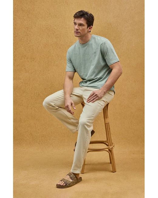 Maglietta Verde Pallido A Maniche Corte E Fit Ampio Con Logo Rigby Go di POLO CLUB in Natural da Uomo