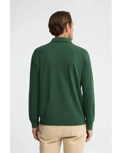 Polo Verde Bottiglia A Maniche Lunghe, Regular Fit Con Ricamo Rigby Go di POLO CLUB in Green da Uomo