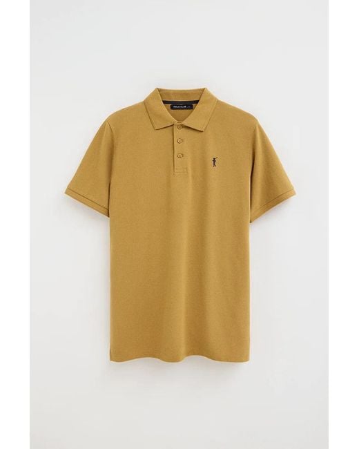 Polo Senape A Maniche Corte Con Logo Ricamato Rigby Go di POLO CLUB in Multicolor da Uomo
