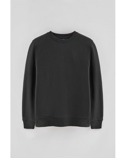Felpa Nera Effetto Slavato Con Logo Rigby Go di POLO CLUB in Black da Uomo