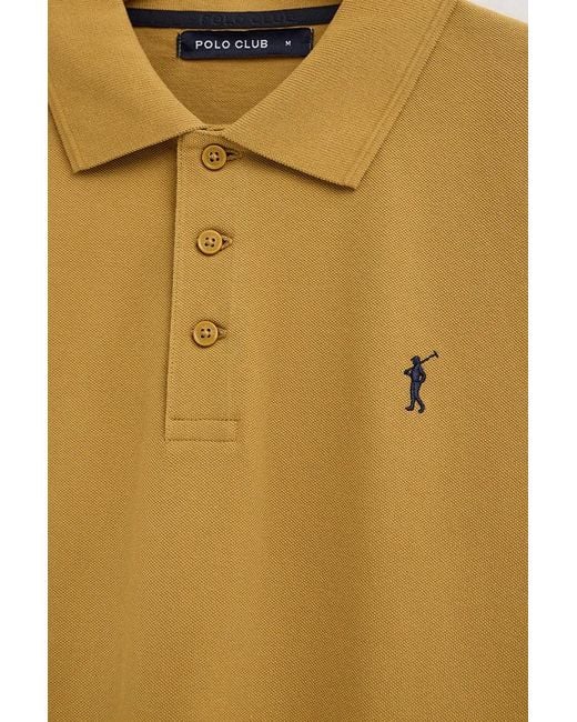 Polo Senape A Maniche Corte Con Logo Ricamato Rigby Go di POLO CLUB in Multicolor da Uomo