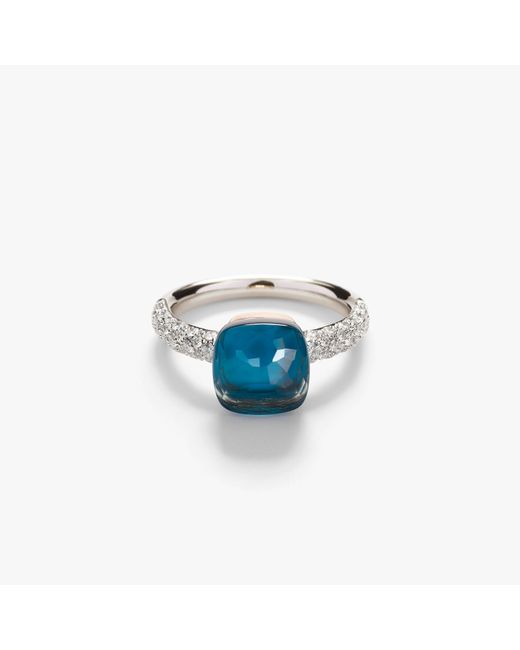 Pomellato Blue Klassischer Ring Nudo