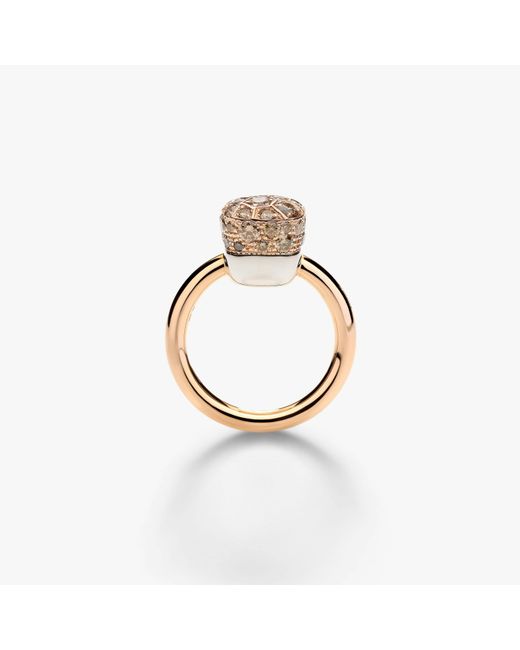Pomellato White Ring Nudo Solitaire Petit