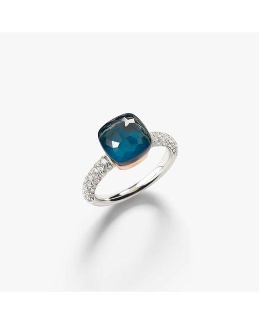 Pomellato Blue Klassischer Ring Nudo