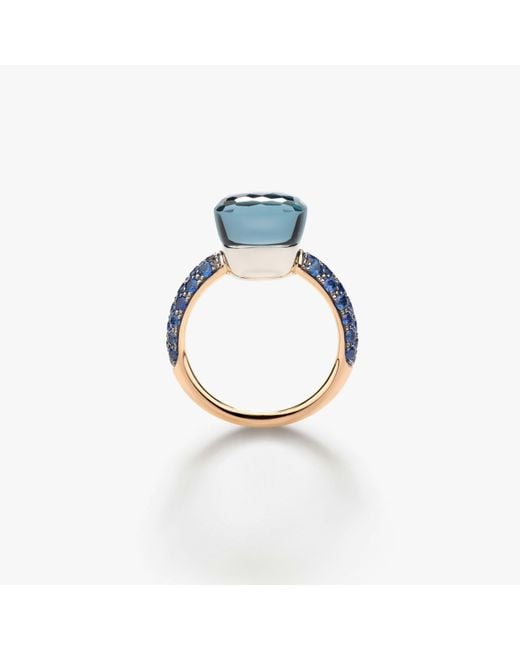 Pomellato Blue Ring Nudo Classic