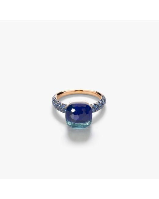 Pomellato Blue Ring Nudo Classic