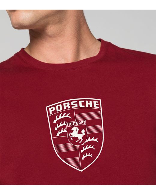 Porsche Design Red T-Shirt Wappen – Essential
