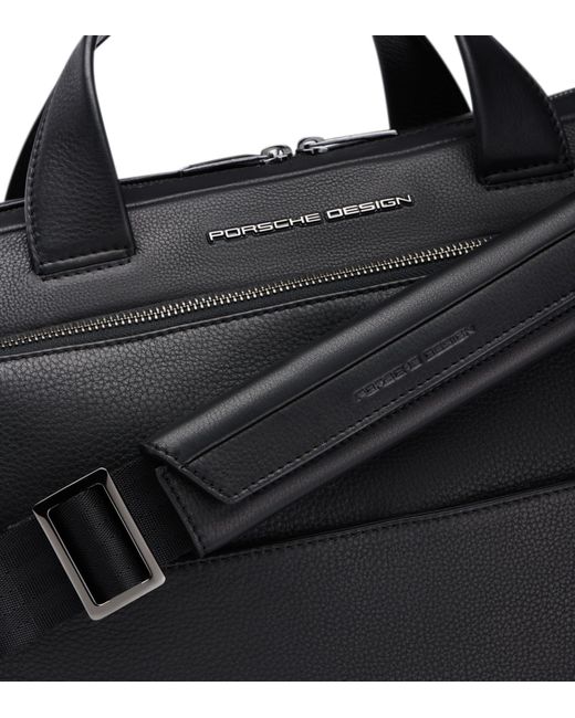 Porsche Design Black Roadster Leather Briefcase M
