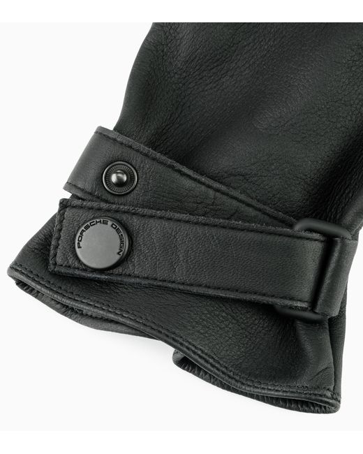 Porsche Design Black Active Leather Gloves