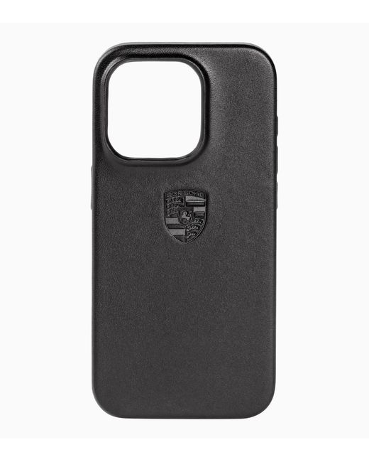 Porsche Design Black Snap on Case iPhone 15 Pro Wappen
