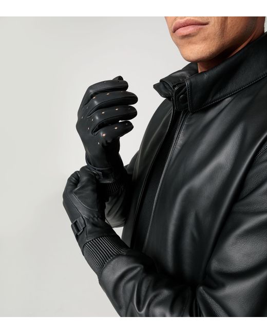 Porsche Design Black Active Leather Gloves
