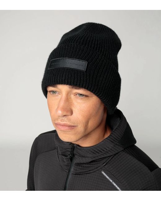 Porsche Design Black Cashmere Mix Beanie