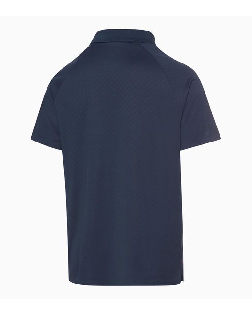 Porsche Design Blue Sport-Tex Jacquard Polo Shirt for men