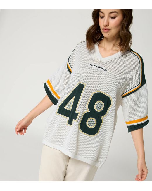 Porsche Lifestyle White Football Shirt — Ahead