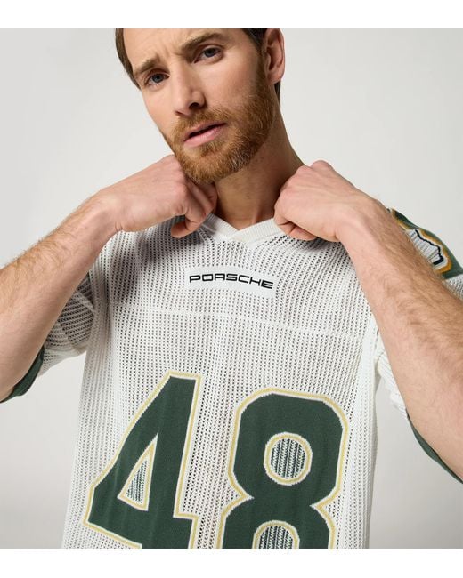 Porsche Lifestyle White Football Shirt — Ahead