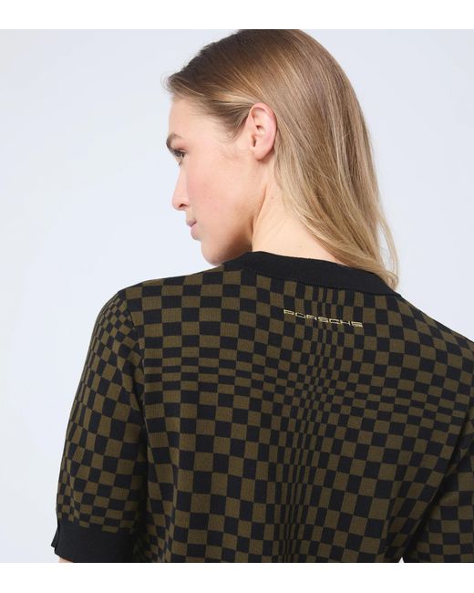 Porsche Lifestyle Black Jacquard Polo T-Shirt – 911 Spirit 70