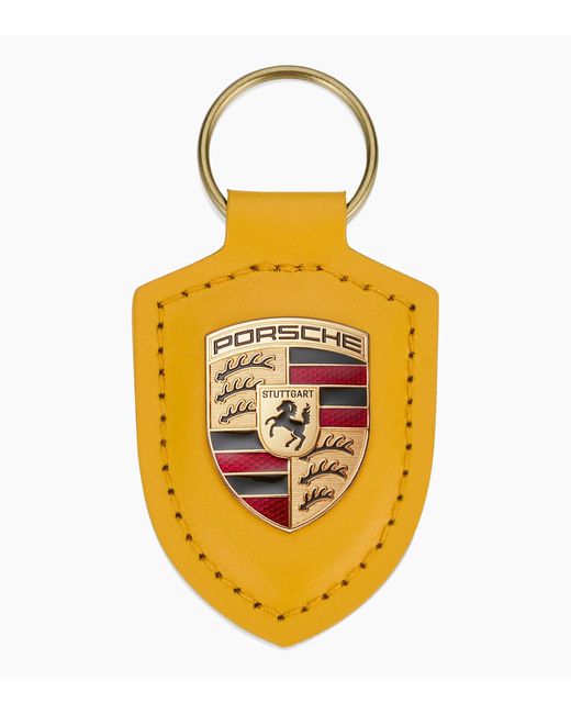 Porsche Lifestyle Metallic Crest Key Ring — Ahead