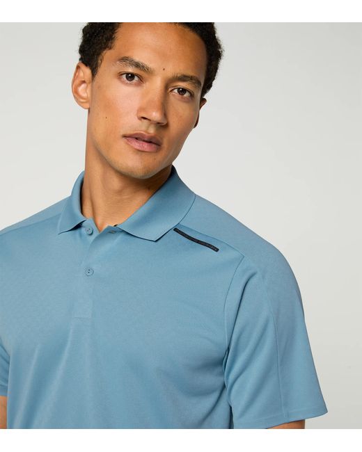 Porsche Design Blue Sport-Tex Jacquard Polo Shirt for men