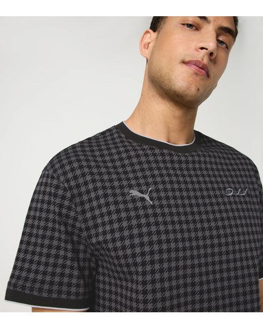 Porsche Lifestyle Black Pepita Lifestyle T-Shirt – Porsche Legacy X Puma for men