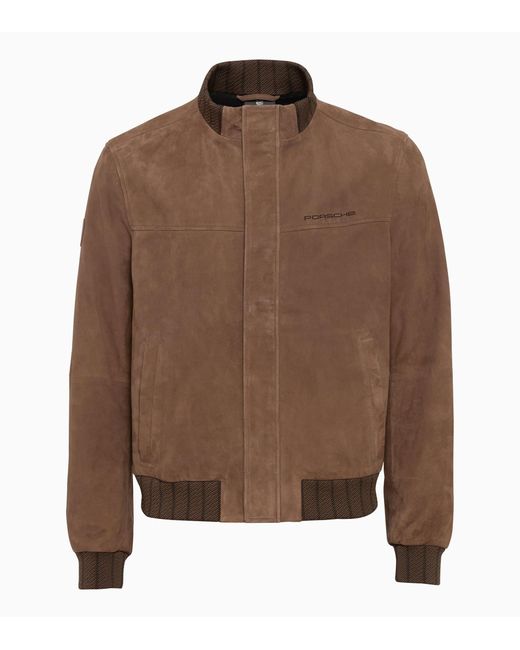 Porsche Lifestyle Brown Leather Jacket – 60Y Porsche 911 – Limited Edition